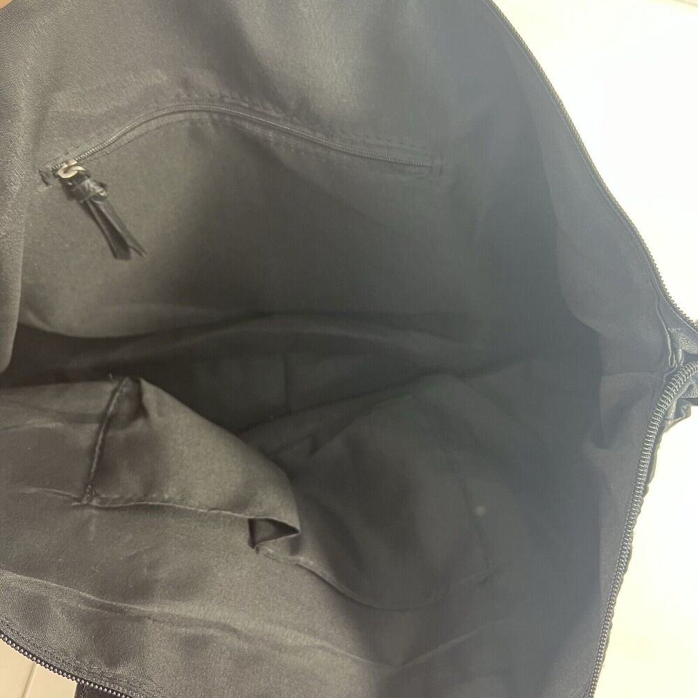 Botkier New York Black Nylon Tote‎ Vegan Leather Trim Zipper Shoulder Bag NEW - Picture 11 of 14